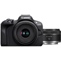 Koop Canon EOS R100 Zwart + RF-S 18-45mm f/4.5-6.3 IS STM + RF 50mm f/1.8 STM - 6156414692660